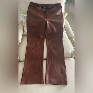 Buttery soft vintage brown leather pants